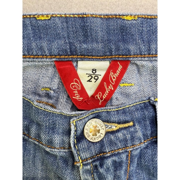 Lucky Brand Crop Jeans Women's Size 8 29 Blue Denim Straight Leg - Picture 2 of 11